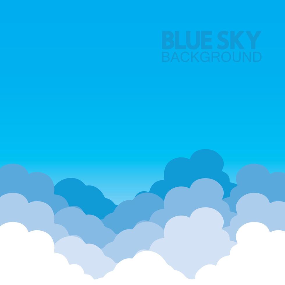cielo azul con diseño de ilustración de vector de fondo de nubes.