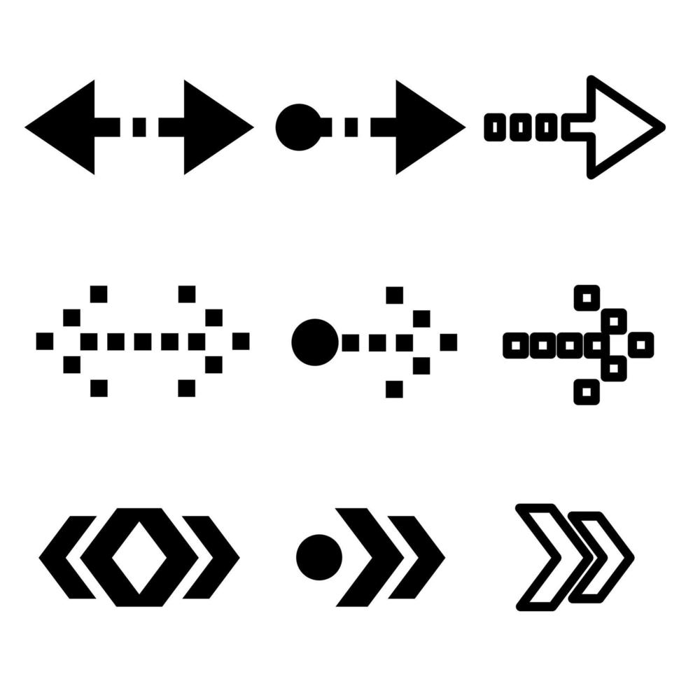 Flat design arrow direction collection vector