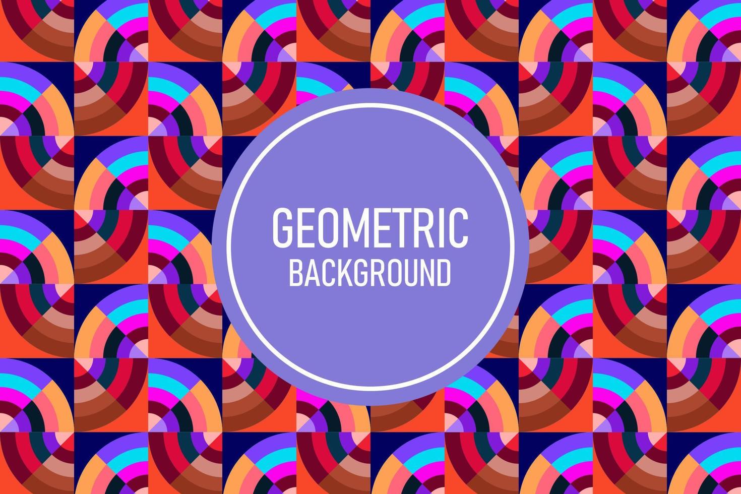 Flat geometric background vector