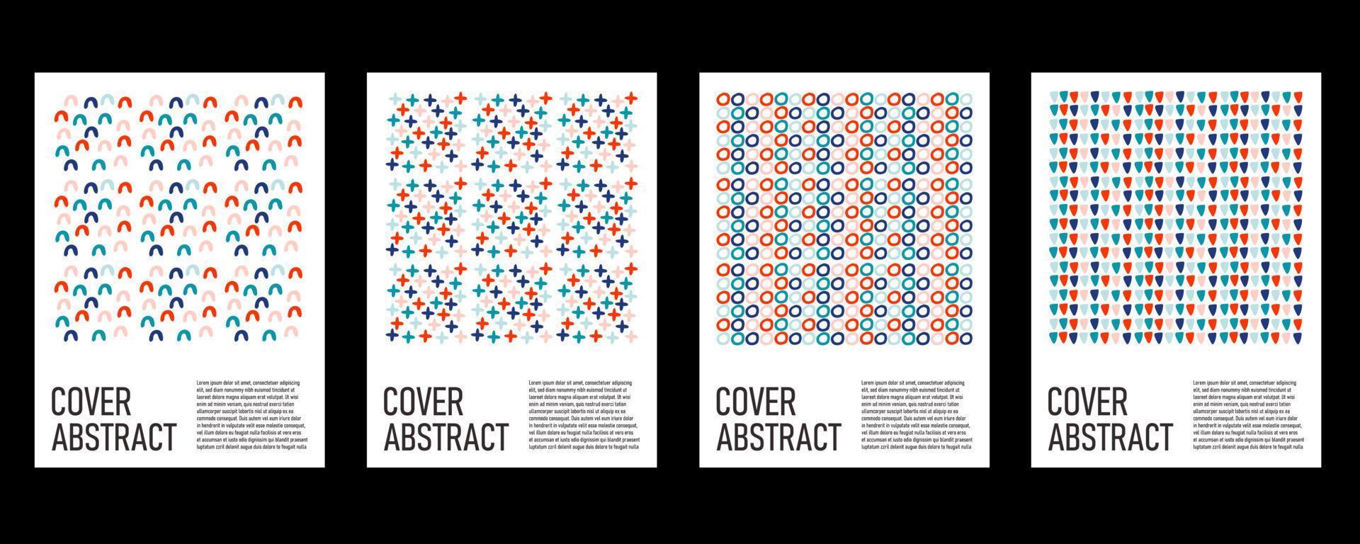 flat abstract cover collection vector