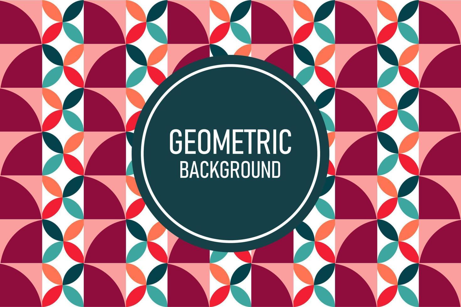 Flat geometric background vector