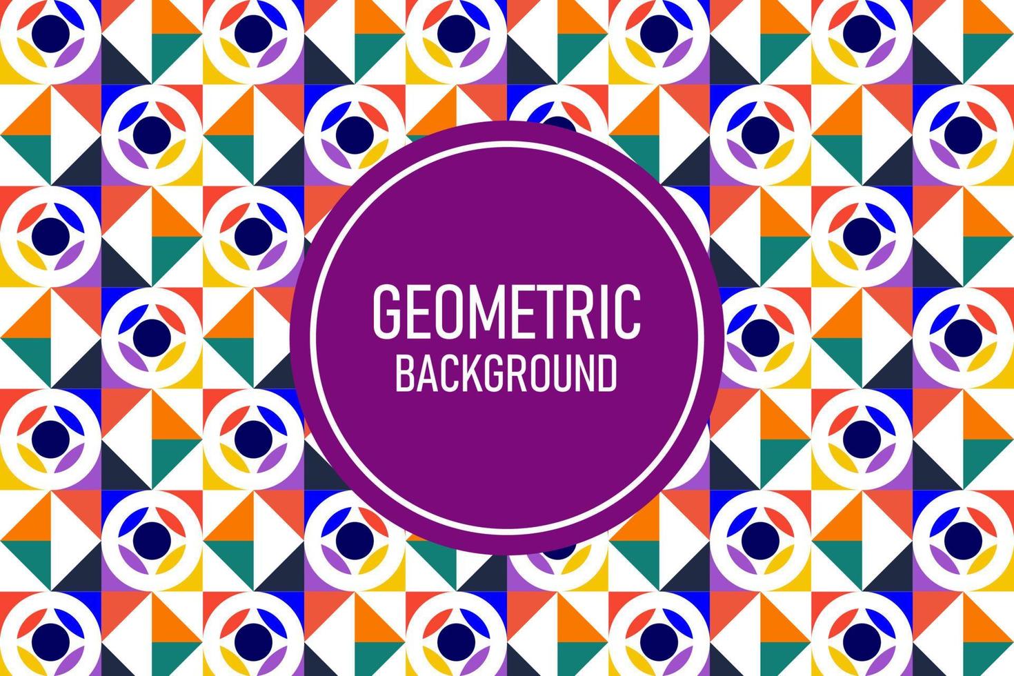 Flat geometric background vector