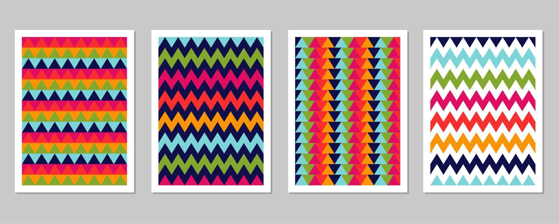 collection of colorful abstract pattern backgrounds vector