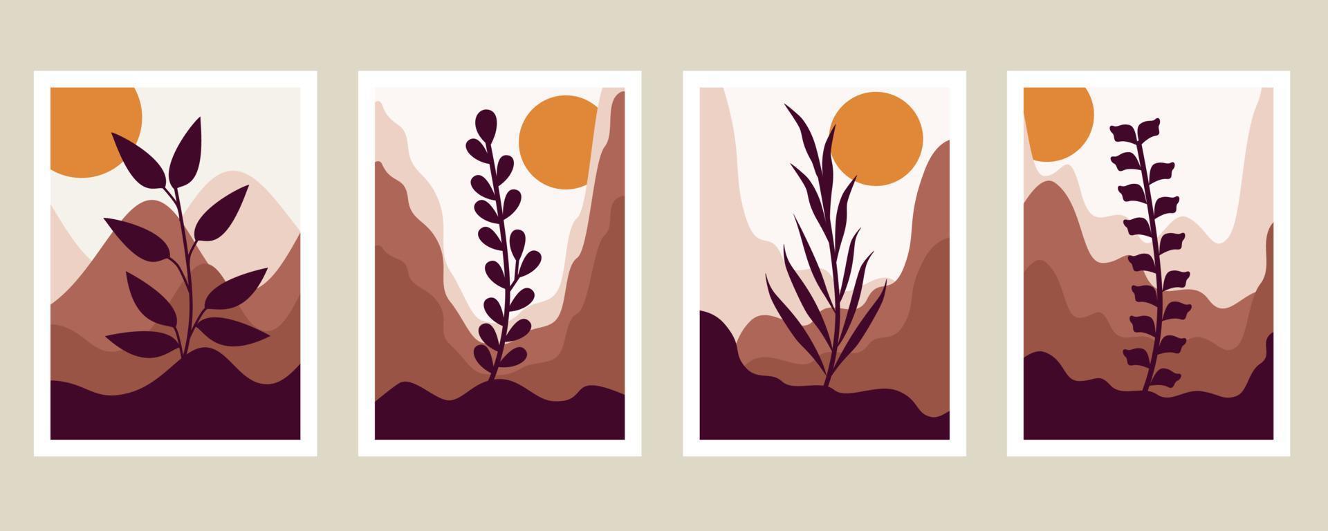 Hand drawn flat design boho wall vector