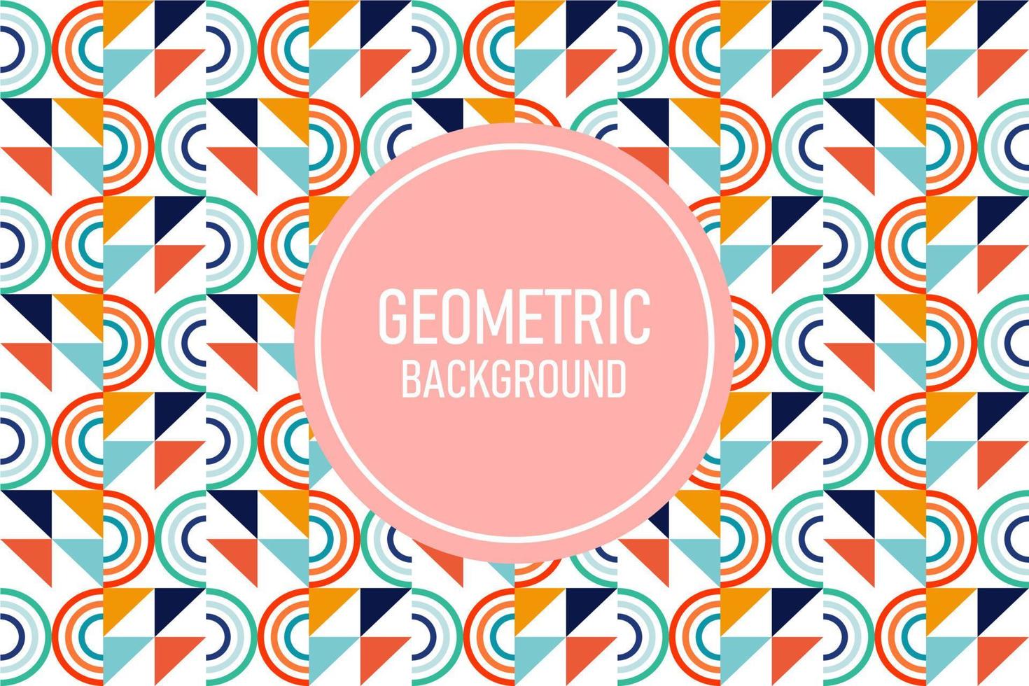 Flat geometric background vector