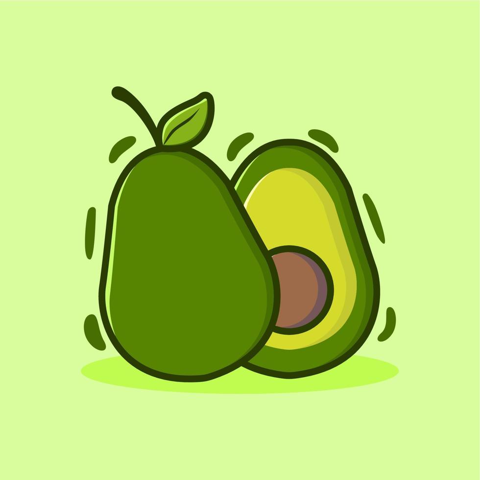 cute and unique avocado vector