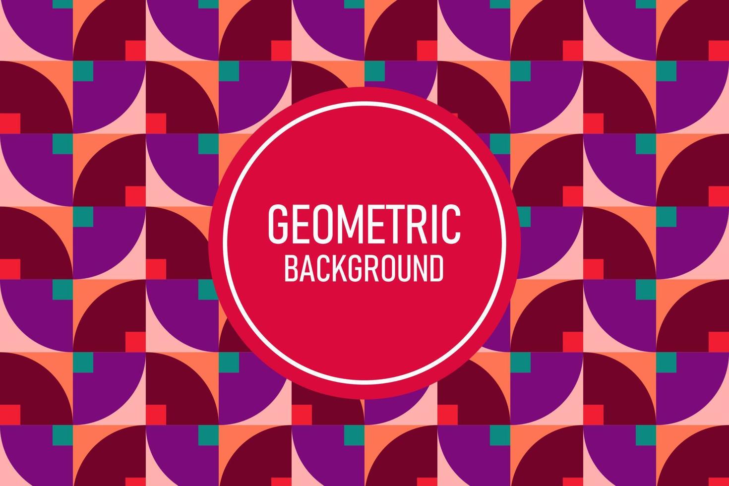 Flat geometric background vector