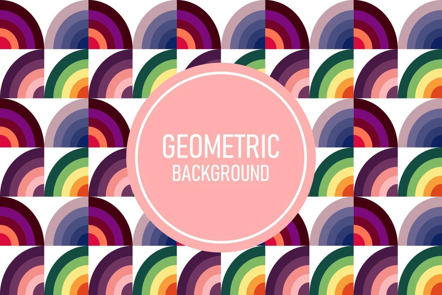 Flat geometric background vector