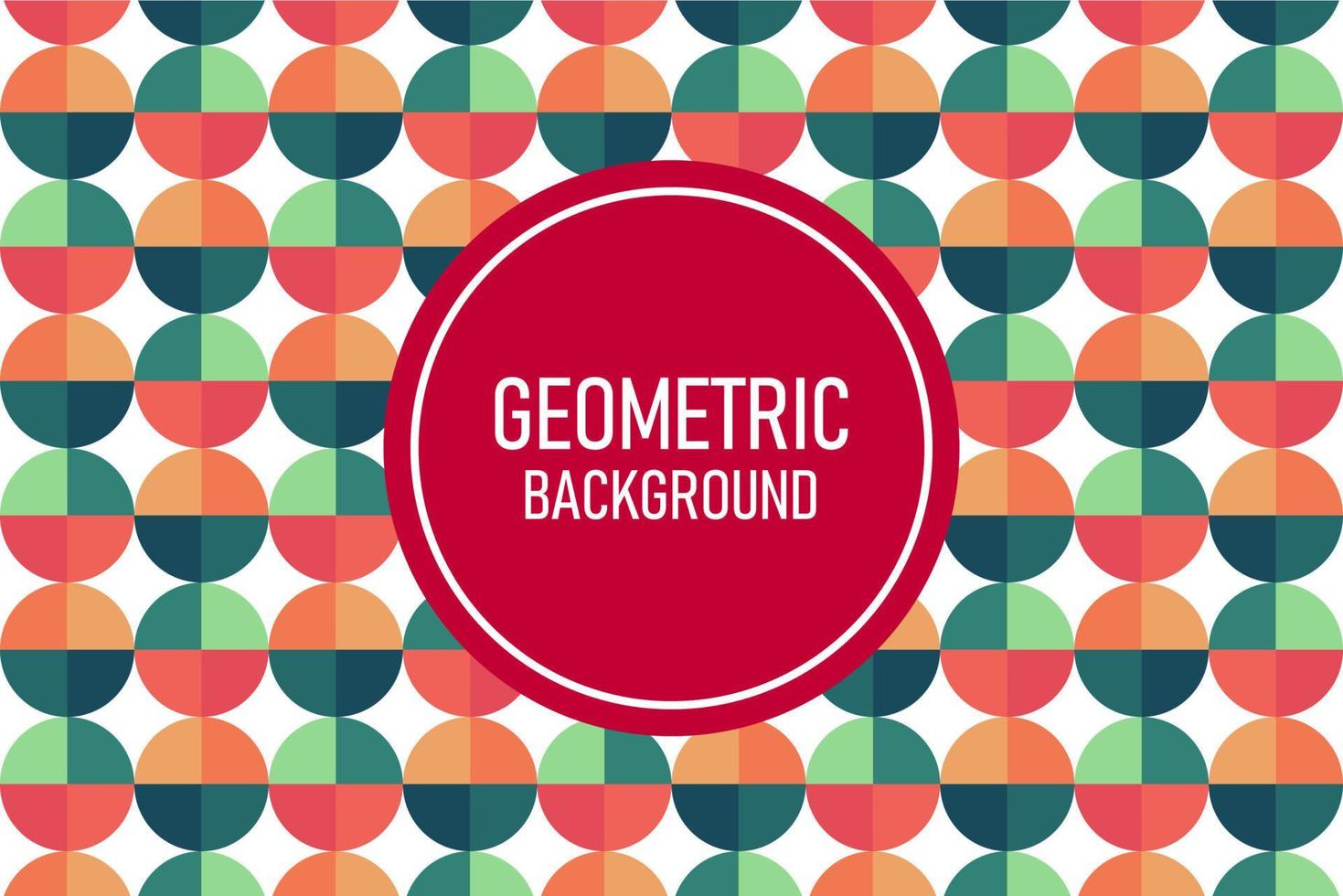 Flat geometric background vector