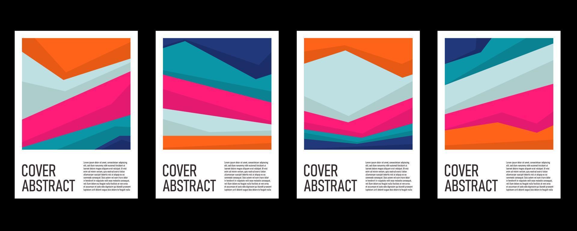 fondo geométrico colorido abstracto para póster y portada vector