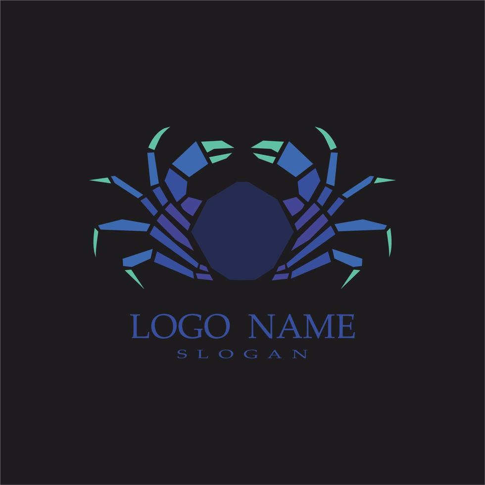 crab logo crab logo simple design vector logo crab vector