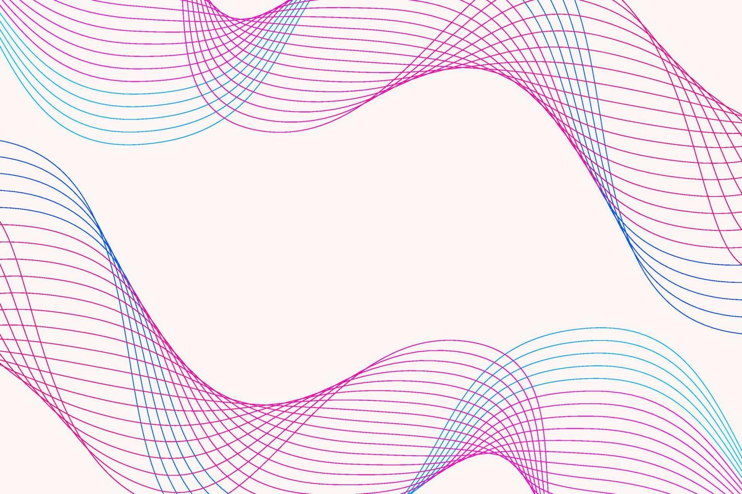 Pink background with wavy lines vector