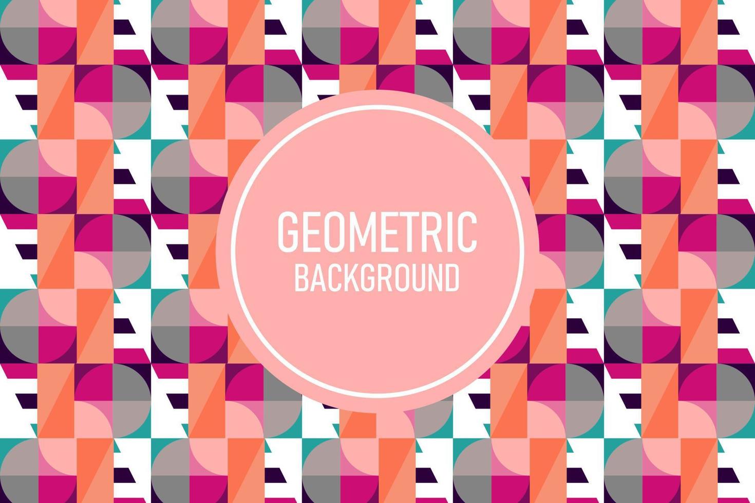 Flat geometric background vector