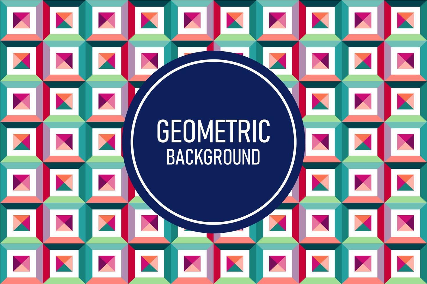 Flat geometric background vector