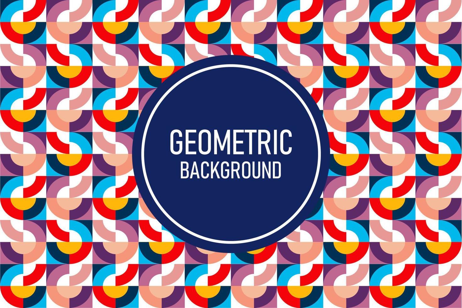 Flat geometric background vector