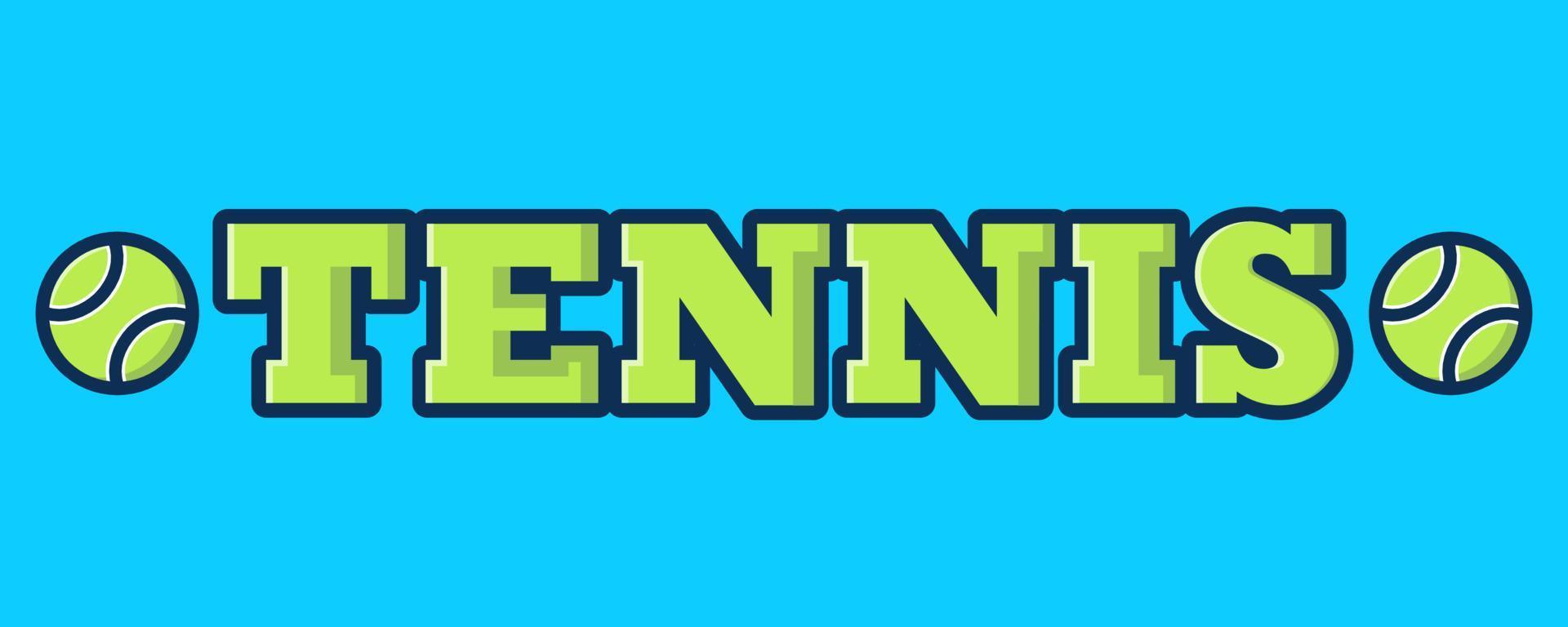 ball combination tennis writing vector