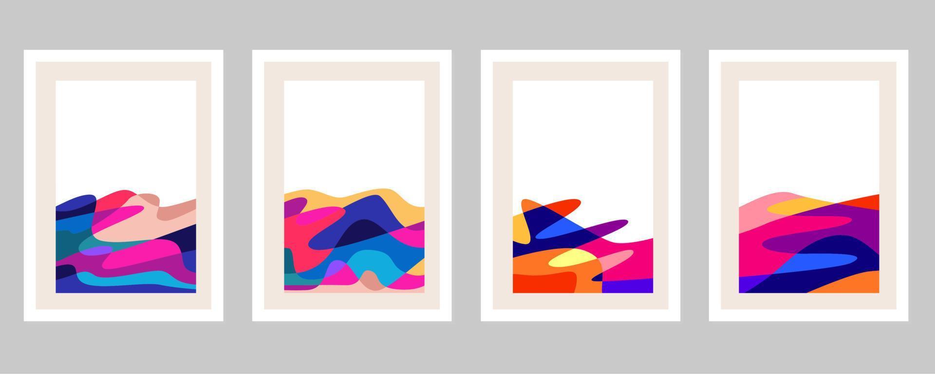 Abstract shape cover collection vector