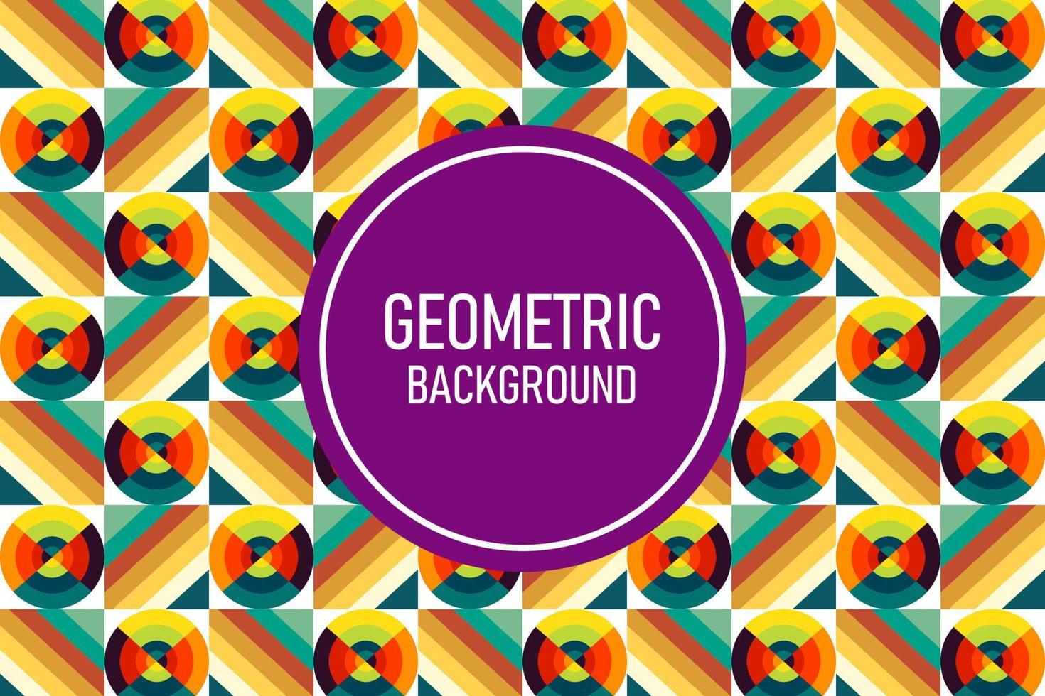 Flat geometric background vector