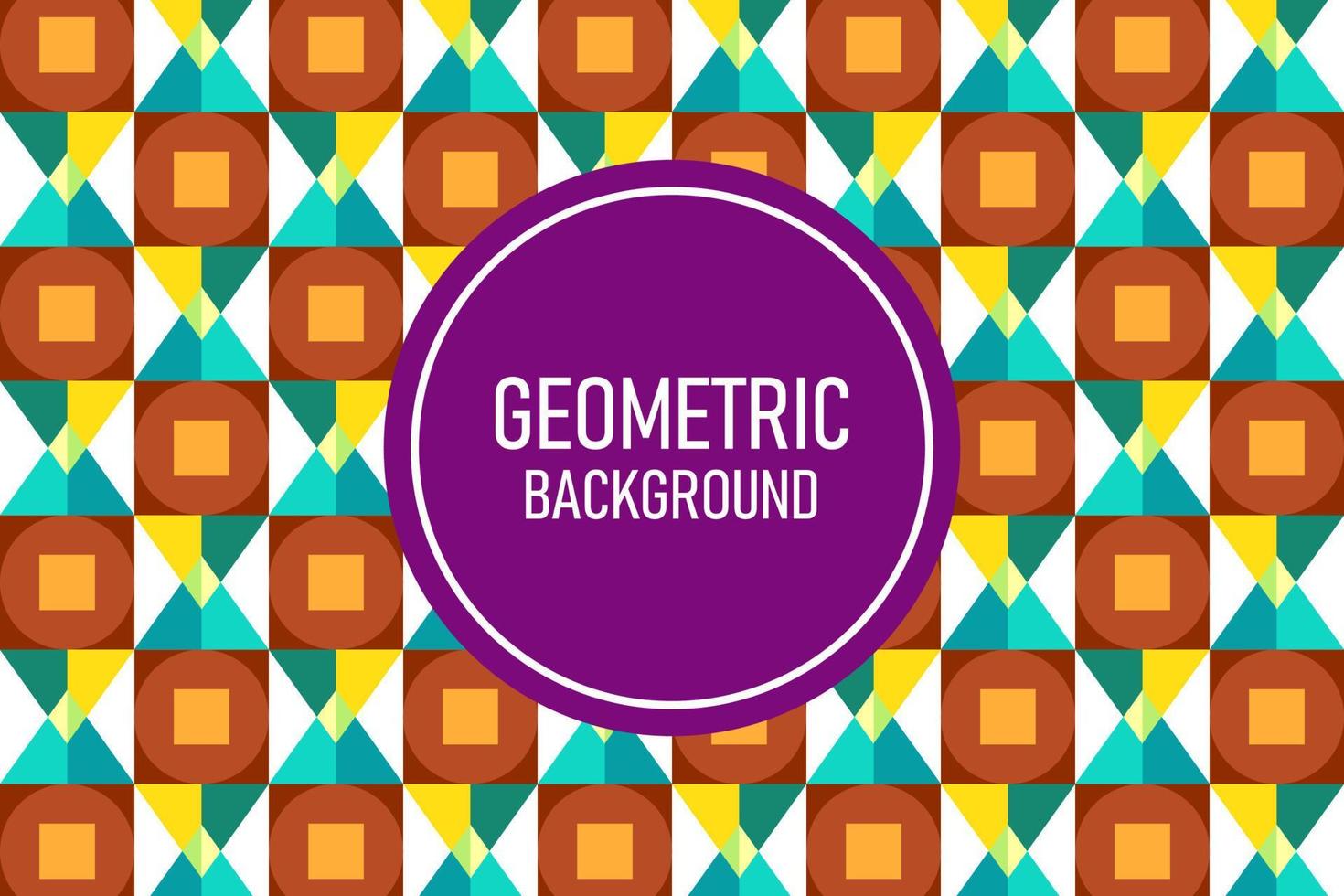 Flat geometric background vector