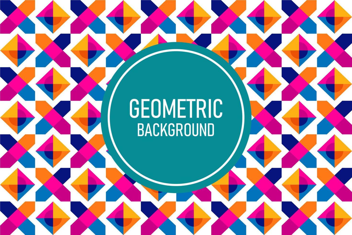 Flat geometric background vector