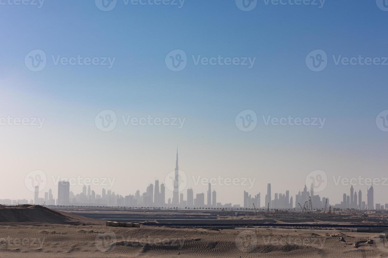 panorama de la ciudad de dubai foto