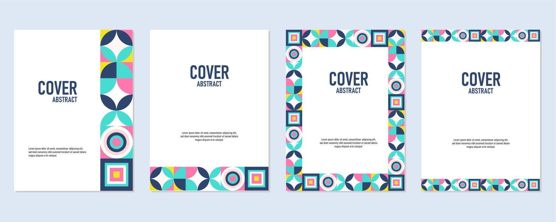 Abstract colorful geometric background for poster and cover vector