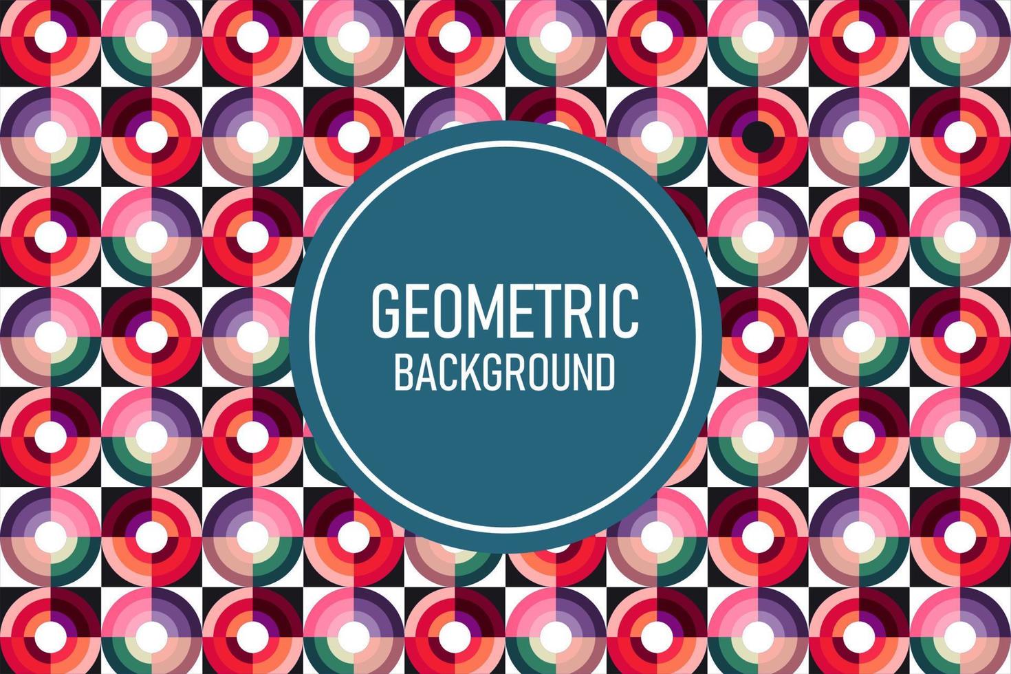 Flat geometric background vector