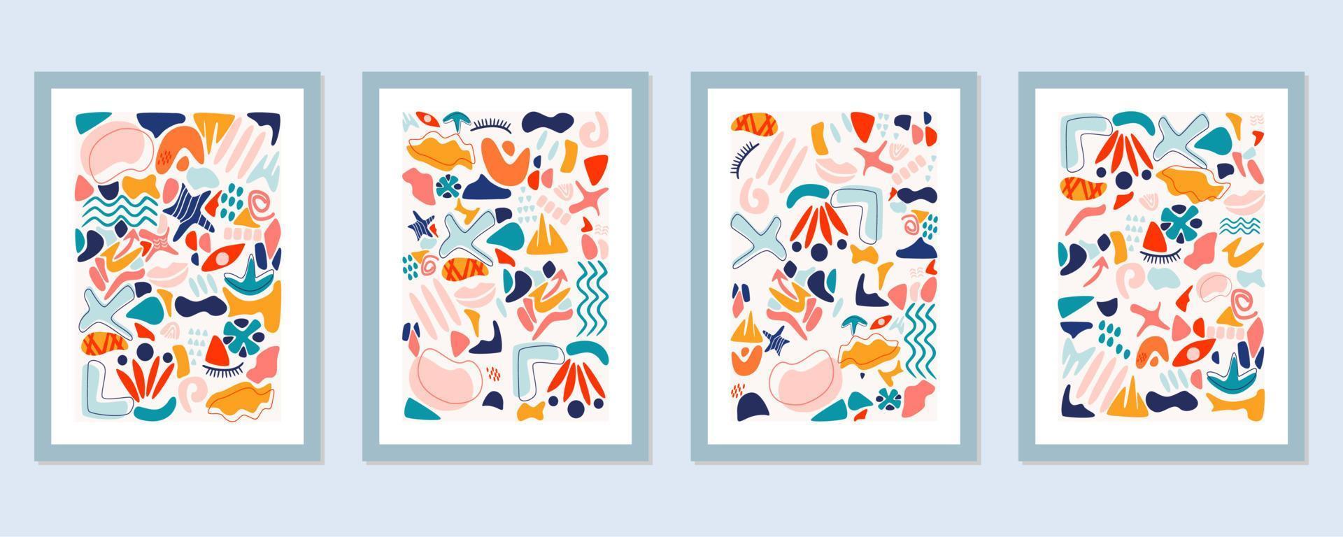 Abstract elements and shapes collection vector