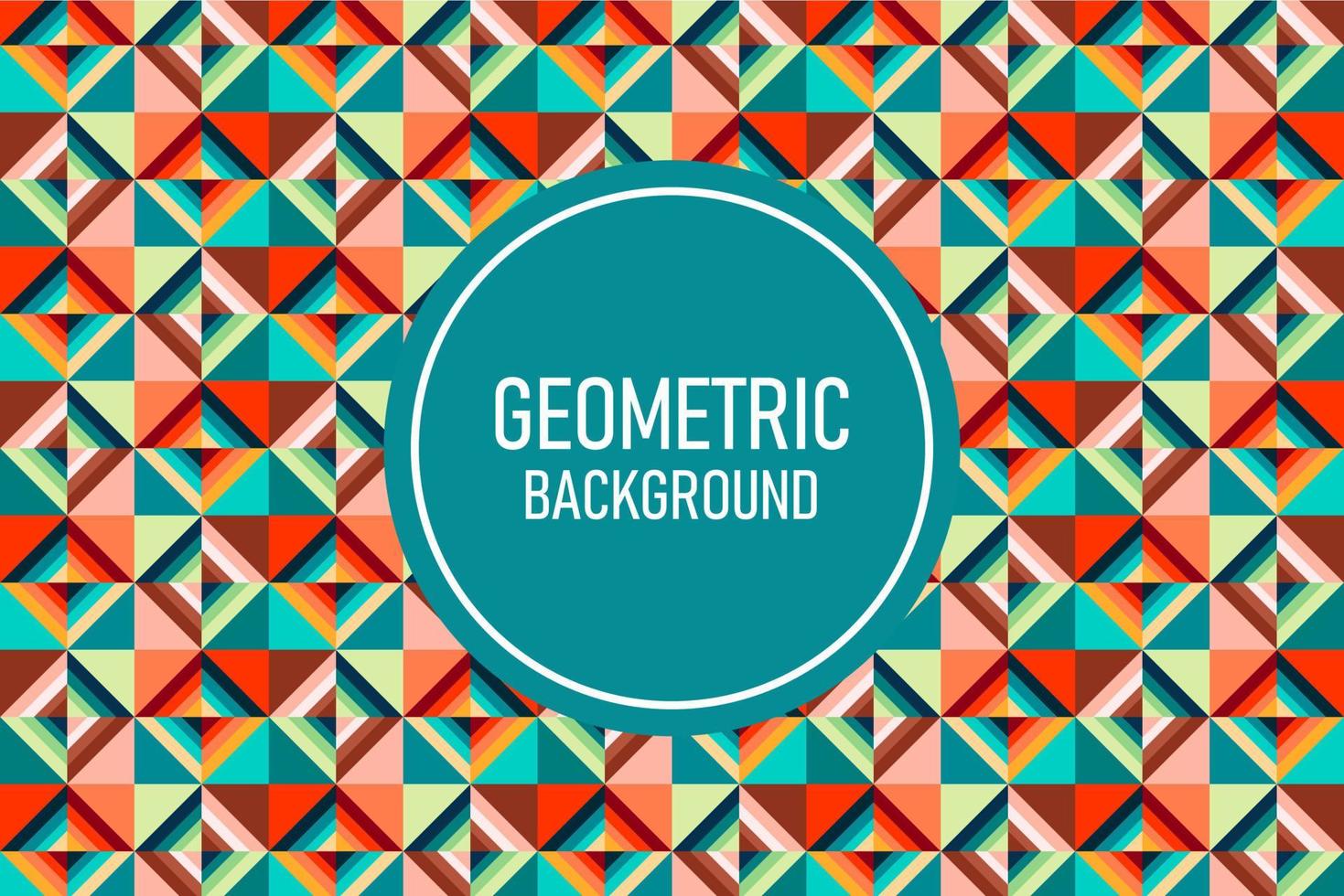 Flat geometric background vector