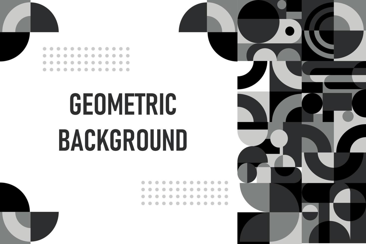 Flat geometric bauhaus background vector