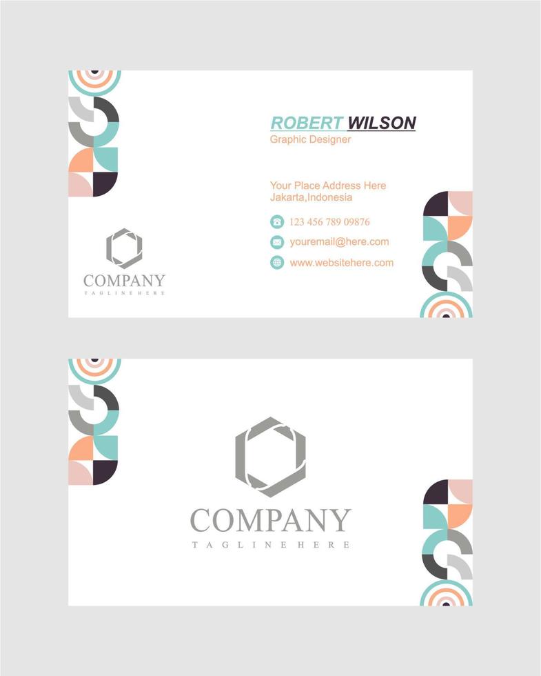 Abstract business card template vector