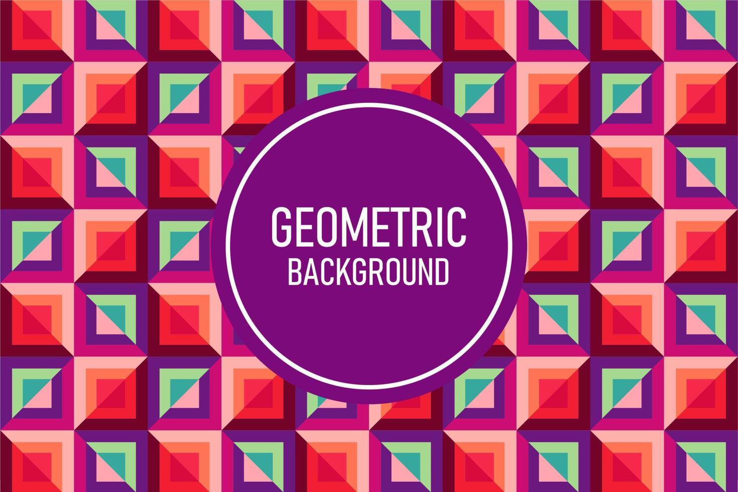 Flat geometric background vector