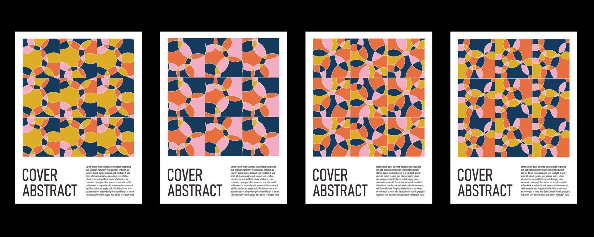 Abstract colorful geometric background for poster and cover vector
