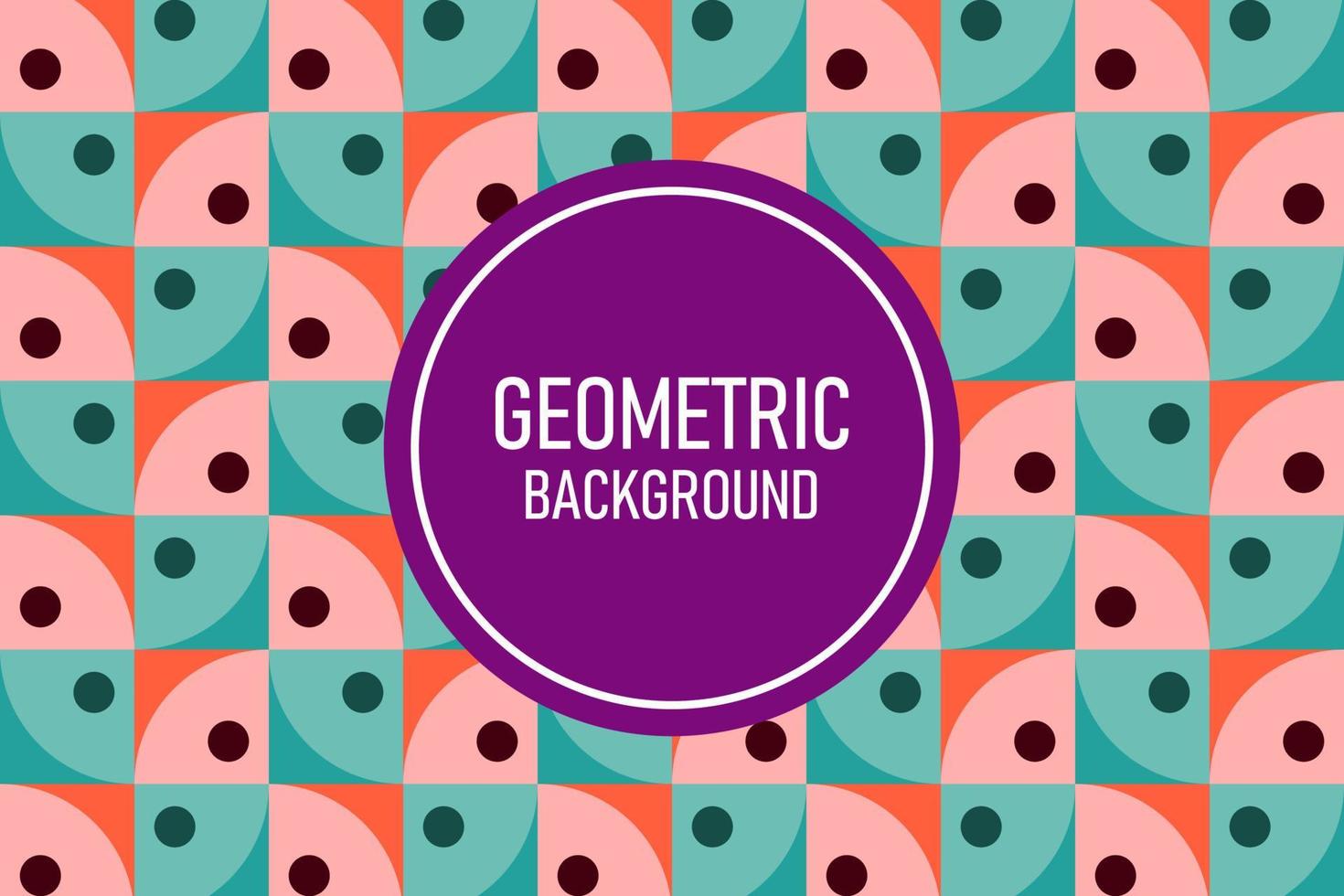 Flat geometric background vector