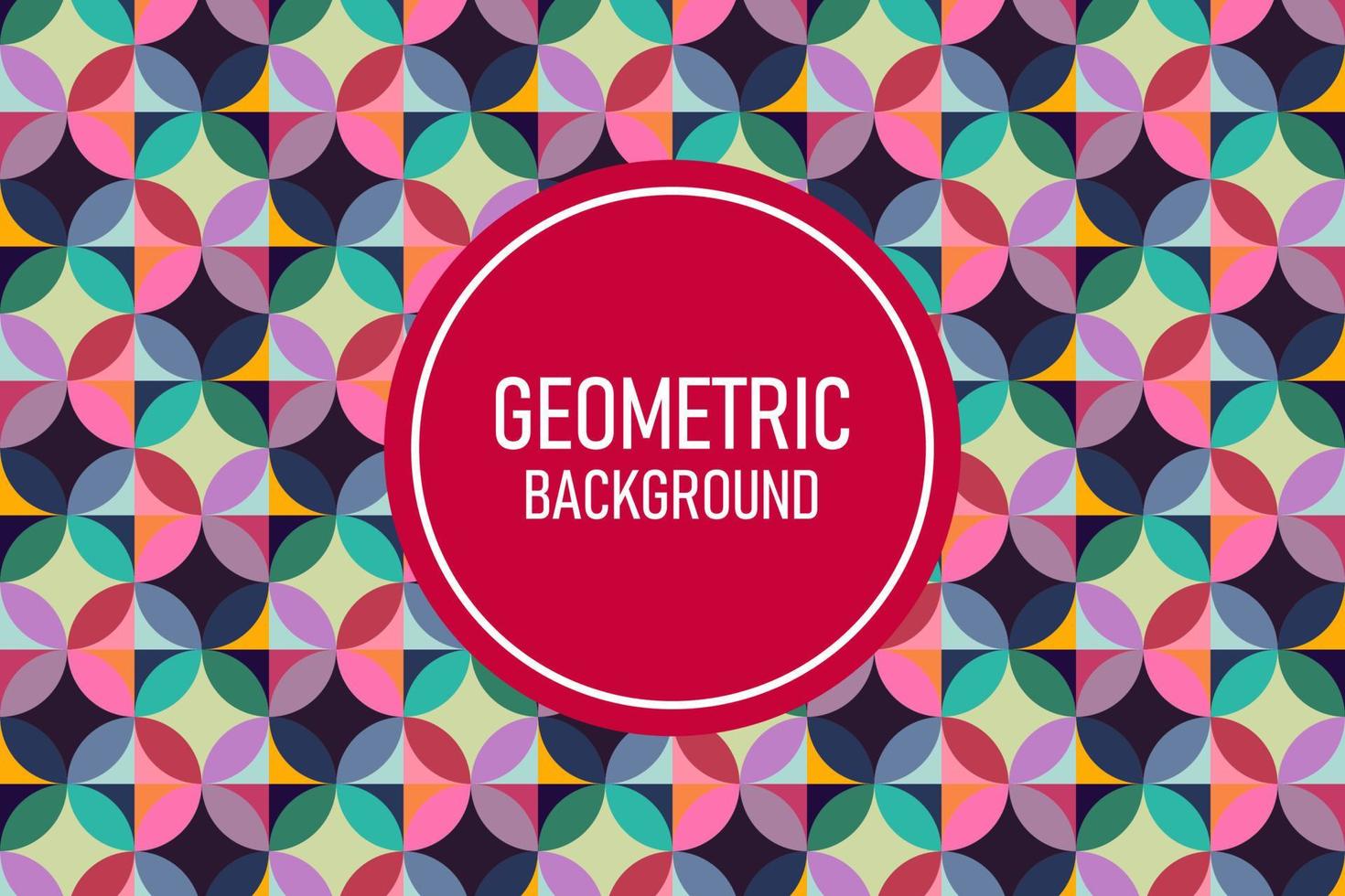 Flat geometric background vector