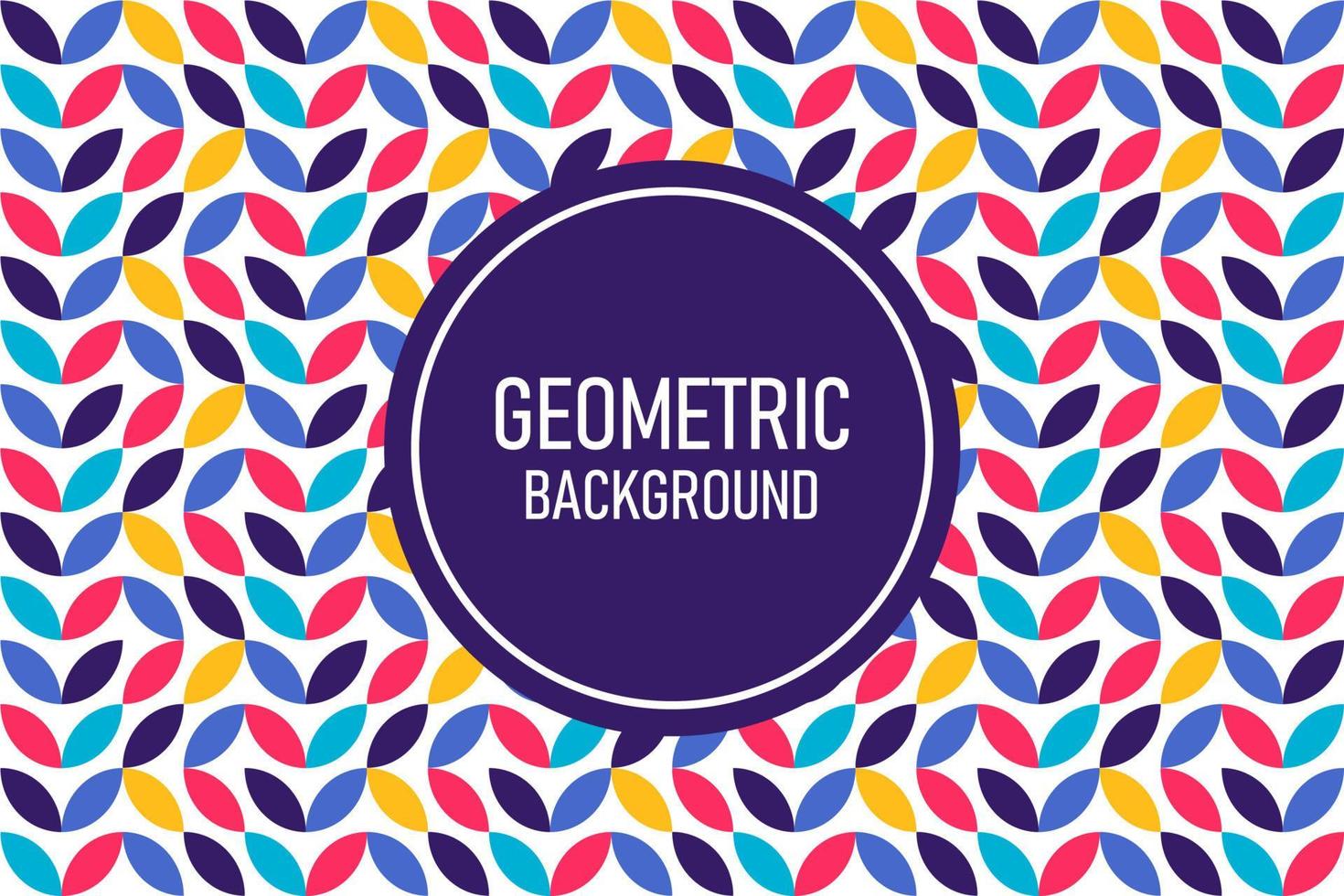 Flat geometric background vector