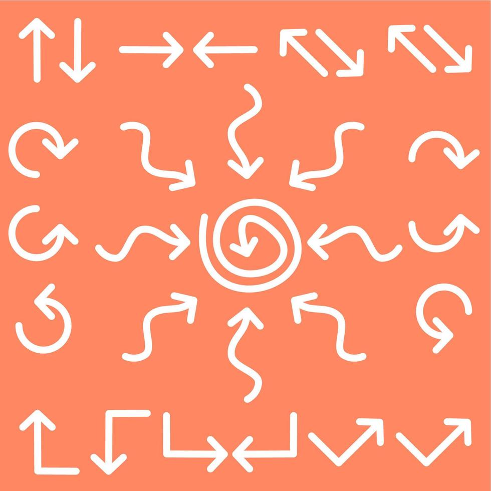 collection of arrow directions with various shapes vector
