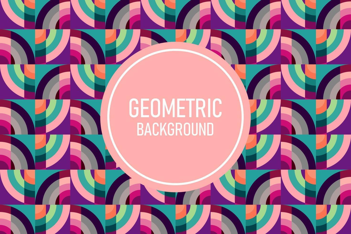 Flat geometric background vector