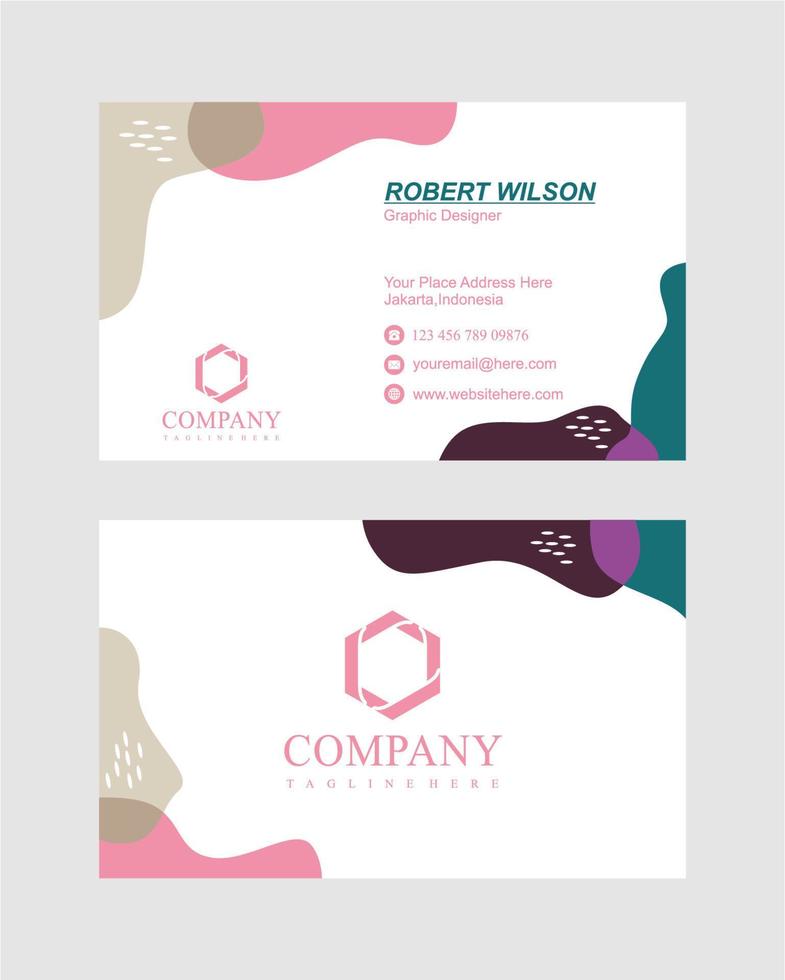 Abstract business card template vector