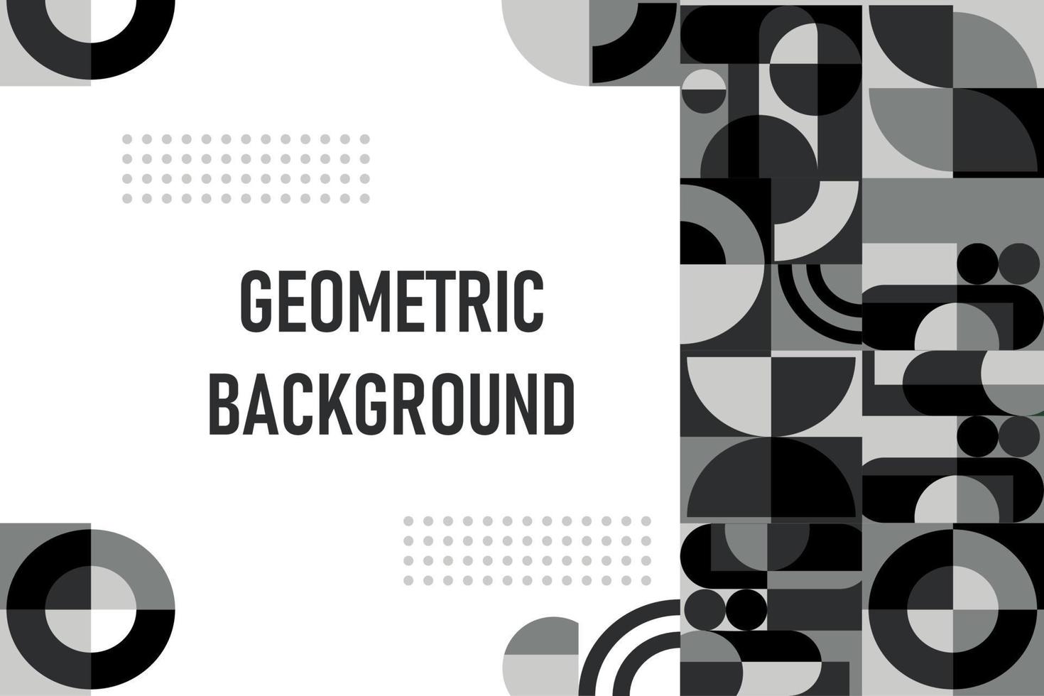 Flat geometric bauhaus background vector