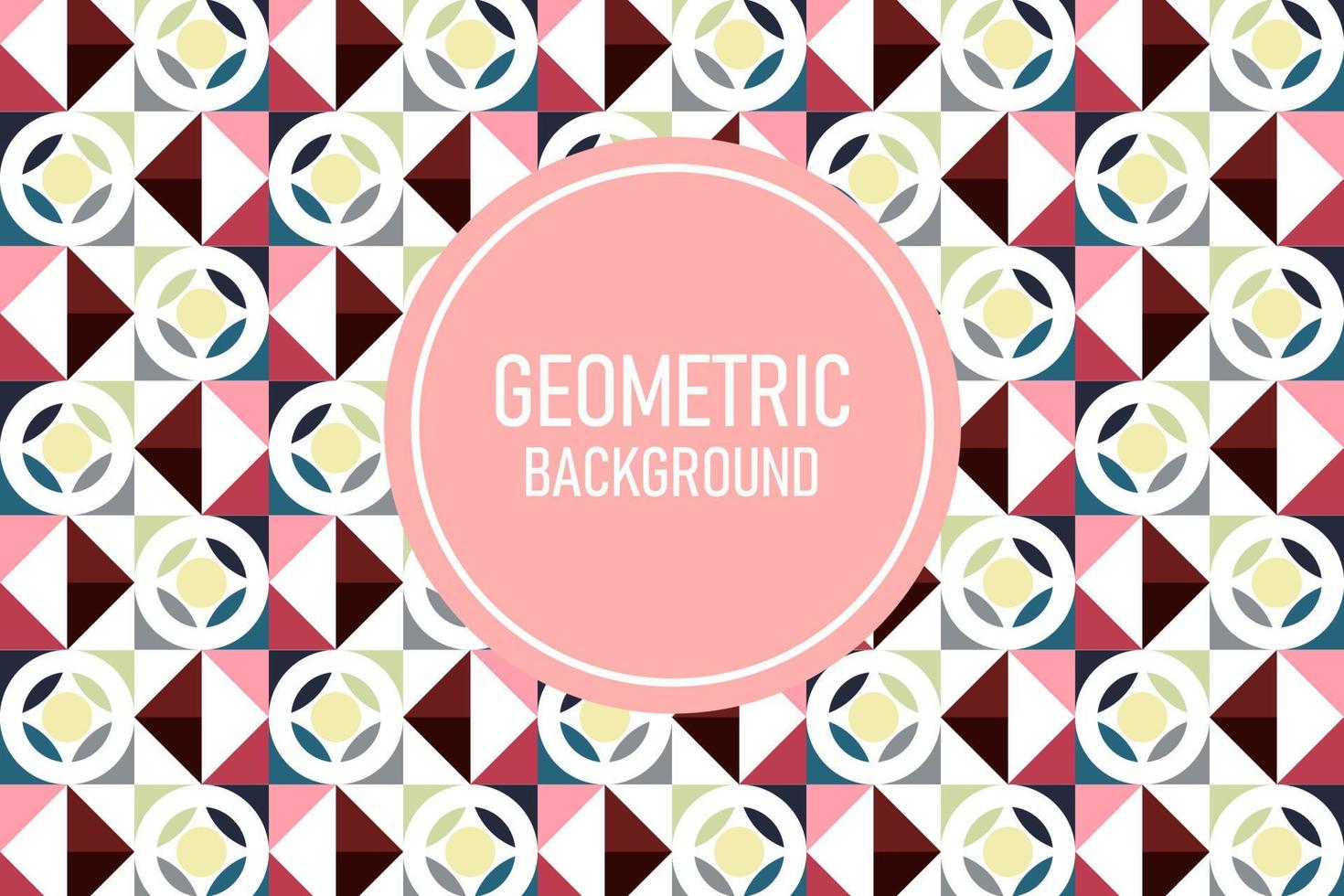 Flat geometric background vector