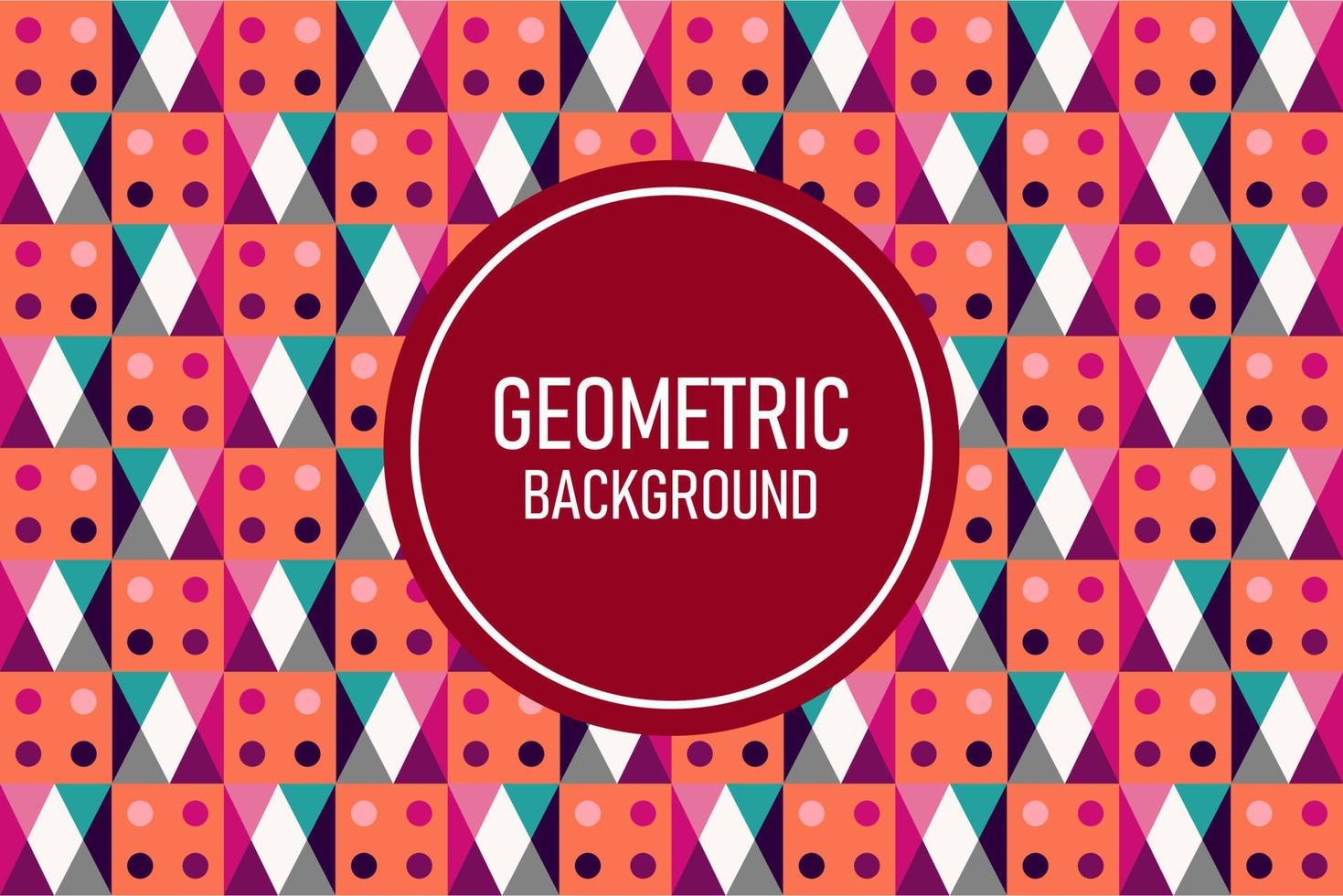 Flat geometric background vector