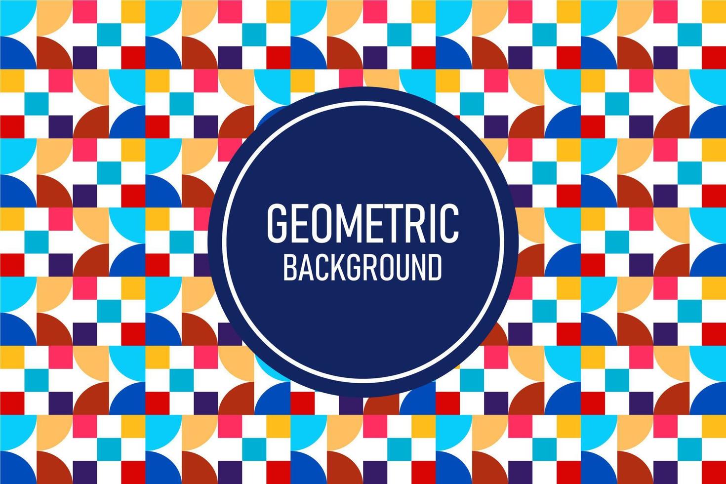 Flat geometric background vector