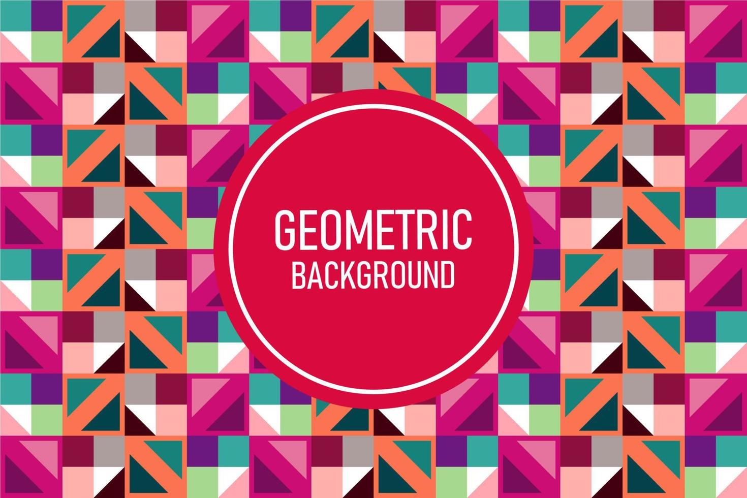 Flat geometric background vector