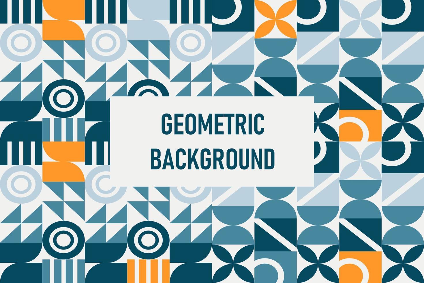 Flat geometric bauhaus background vector