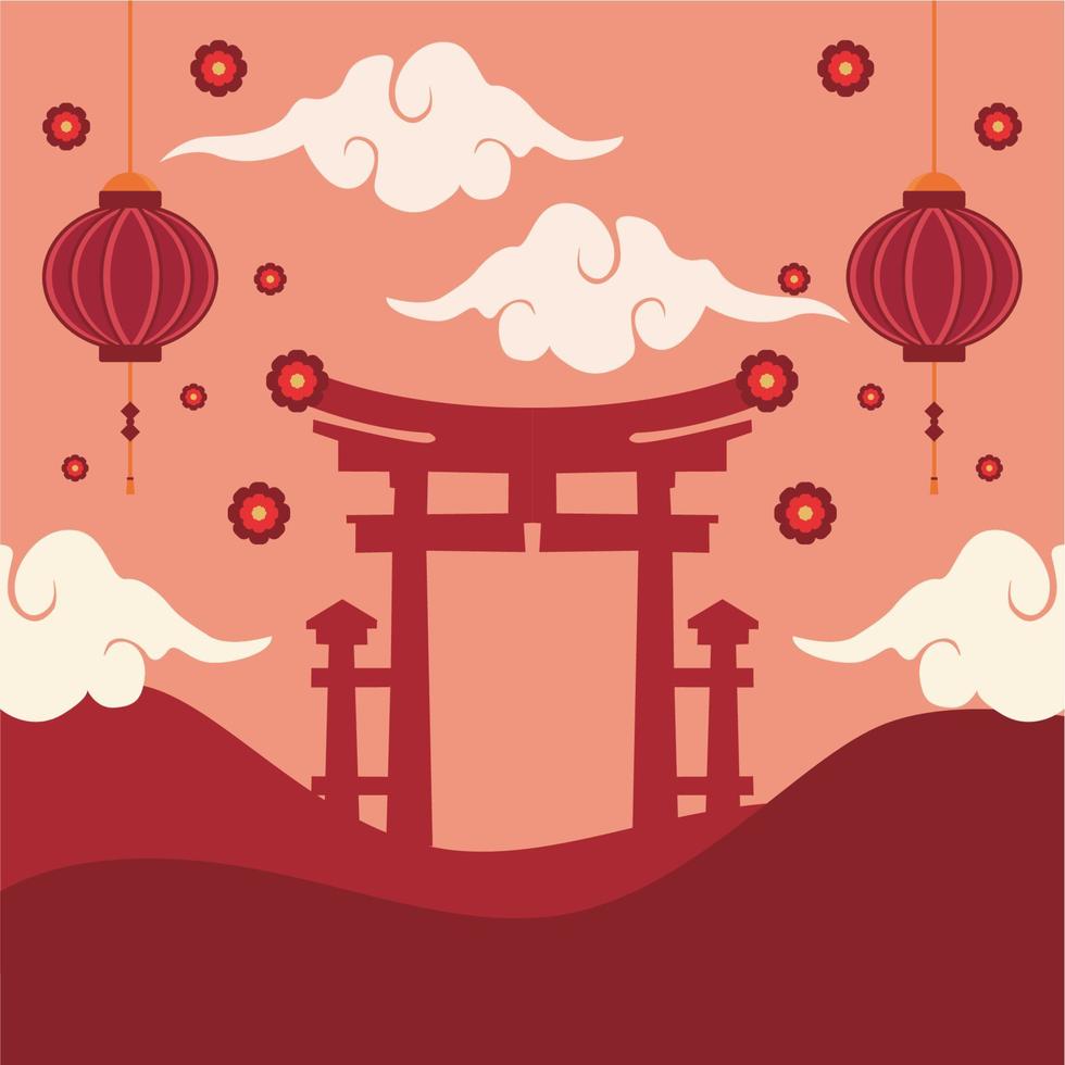 chinese new year theme background vector