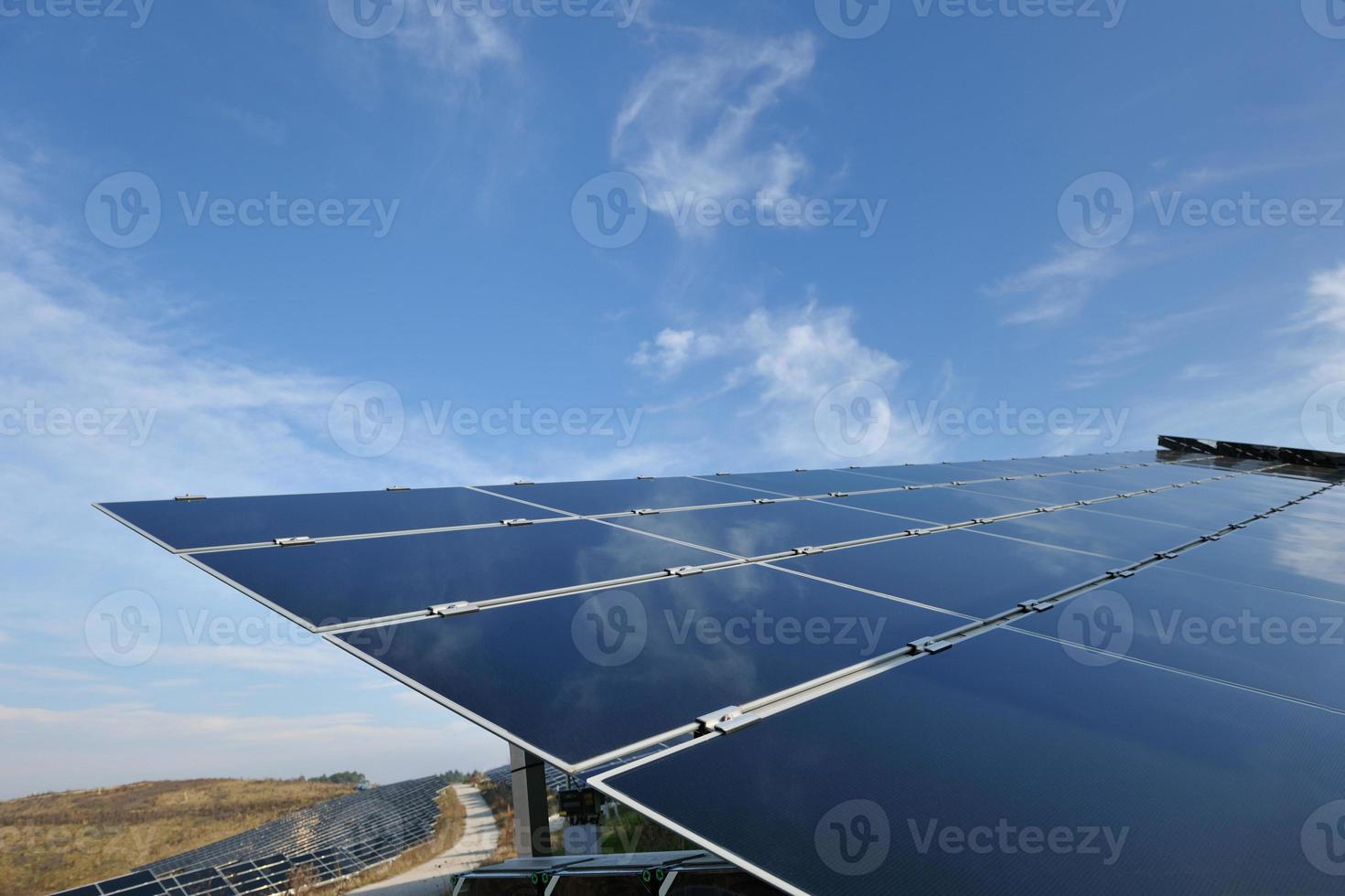 solar panel renewable energy field photo