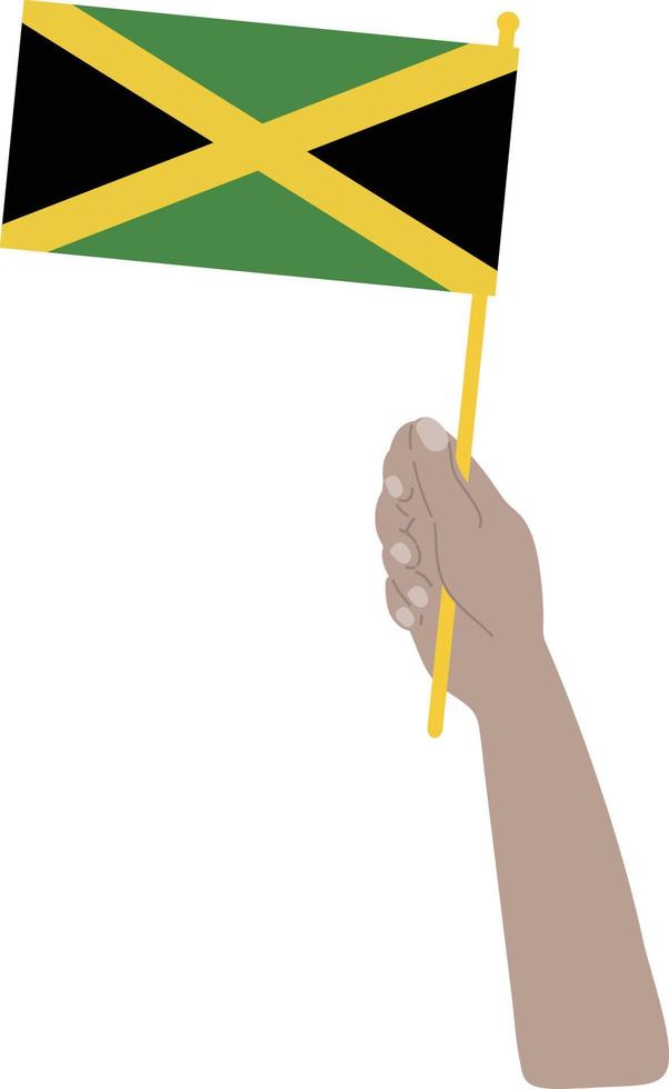 Jamaica Flag vector hand drawn flag, Jamaican Dollar vector hand drawn flag