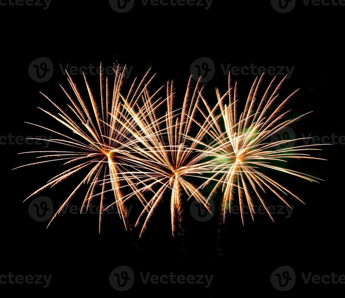 Fireworks light up the sky with dazzling display  - Vibrant color effect photo