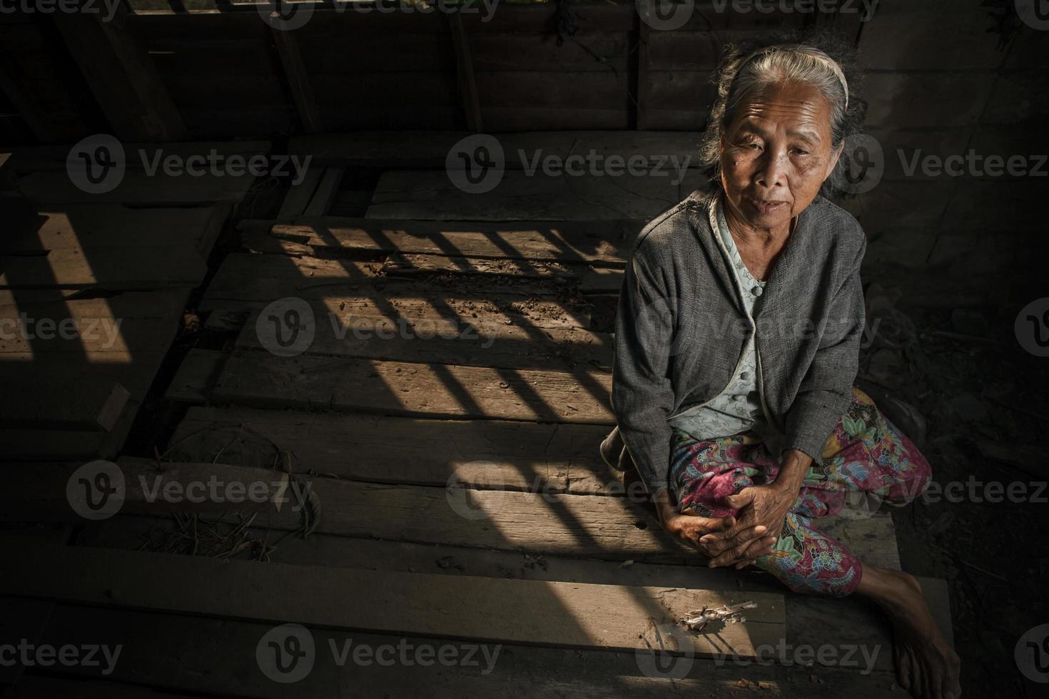 Portrait of senior woman at the home photo